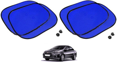 AuTO ADDiCT Side Window Sun Shade For Fiat Linea(Blue)