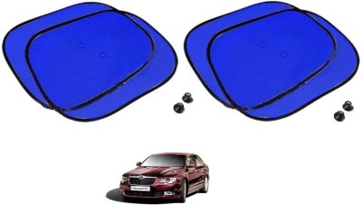 AuTO ADDiCT Side Window Sun Shade For Skoda Superb(Blue)