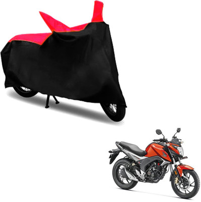 InayaAutoMotive Two Wheeler Cover for Honda(CBR 150R, Black, Red)
