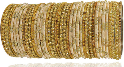 NMII Glass, Fabric Zircon Bangle Set(Pack of 40)