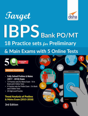 Target IBPS Bank PO/ MT 18 Practice Sets for Preliminary & Main Exam with 5 Online Tests 3rd Edition(English, Paperback, Disha Experts)