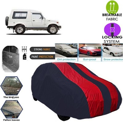 carphoenix Car Cover For Maruti Suzuki Gypsy King (Without Mirror Pockets)(Blue, Red, For 2005, 2006, 2007, 2008, 2009, 2010, 2011, 2012, 2013, 2014, 2015, 2016, 2017, 2018, 2019, NA Models)