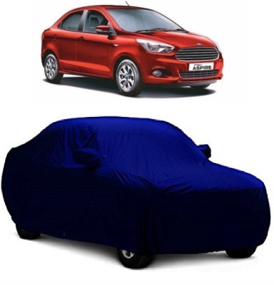 MoTRoX Car Cover For Ford Figo Aspire (With Mirror Pockets)(Blue)