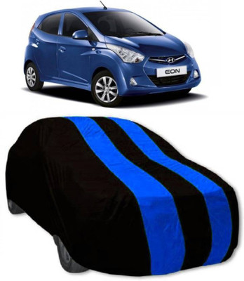 Star India Car Cover For Hyundai Eon (Without Mirror Pockets)(Blue, Black)