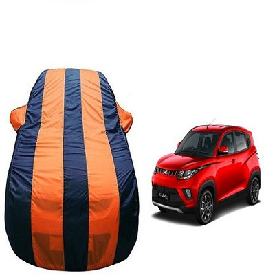 Frap Car Cover For Mahindra KUV100 (With Mirror Pockets)(Orange, Blue)