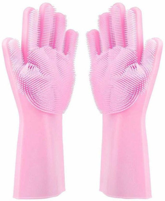 DC Digitals Hand Gloves for Kitchen Dishwashing &Pet Wet and Dry Glove Wet and Dry Glove(Free Size)
