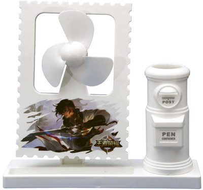 moradiya fresh 1 Compartments plastic 2 in 1 Pen Holder(White)