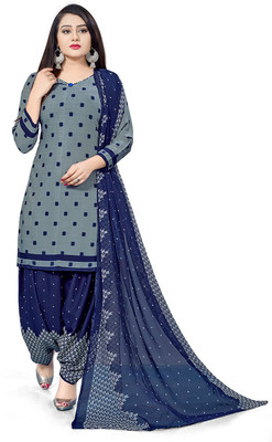 Giftsnfriends Crepe Printed Salwar Suit Material(Unstitched)