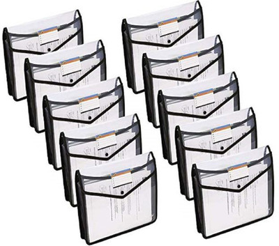 Samrat POLYPROPILANE DOCUMENT FOLDER(Set Of 10, Black)