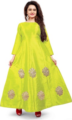 SHREE CREATION Flared/A-line Gown(Light Green)