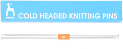 Pony Cold Headed Knitting Needle Pin Pair, Size 8 no (4.mm) Knitting Pin(Pack of 2)