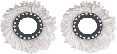 WHITEIBIS Magic Spin Mop Replacement Head Refill for 360 degree Rotation cleaning Wipe Mop Refill(White)