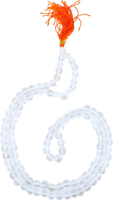 Darshan Online 108+1 Beads Sphatik Jaap Mala Diamond Cut For Pooja Crystal Stone Chain