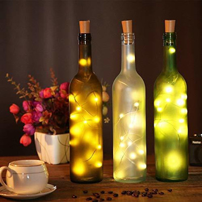 Yutiriti 20 LEDs 1.98 m White Steady Bottle Rice Lights(Pack of 3)