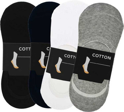 kiyo Men & Women Self Design, Solid Low Cut(Pack of 4)