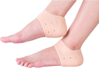 Fulkiza Heel Repair Pad ANKLE Silicone Gel Moisturising Heel Pad Socks Heel Support(Multicolor)
