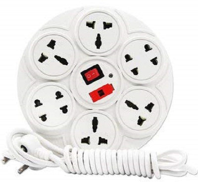 Leavess EXTENSION BOARD 8+1 SWITCH WITH 3.6 MTR WIRE 8  Socket Extension Boards(White, 3.6 m)