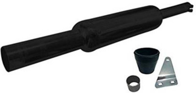 WHEETOYKART Short bottle Black Glasswool/Filte Royal Enfield Classic 350 Full Exhaust System(Mild Steel)