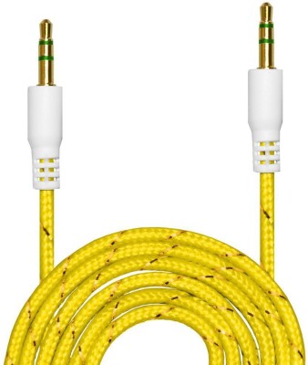 Wifton AUX Cable 3.1 A 1.5 m XX
-233-AUX Cable / AUX Cord [ 3ft/0.9M, Hi-Fi Sound Quality] - Nylon Braided 3.5mm Audio Cable(Compatible with *Apple iPhone iPad, Android System Devices, Yellow, One Cable)