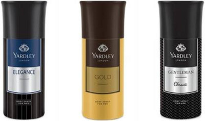 Yardley London london gentlmen ,gold ,engness Body Spray  -  For Men(450 ml, Pack of 3)