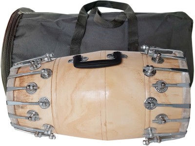 RAM musical Dholak natural 36 nut bold with Carry Bag Nut & Bolts Dholak(Brown)