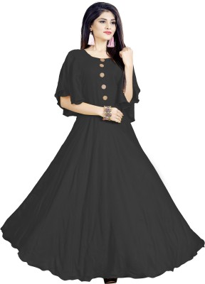 HSFS Women Gown Black Dress
