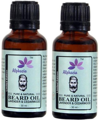 Alphacia Lavender & Beard Oil For Growth 60 ml Pack of 2 Hair Oil(60 ml)