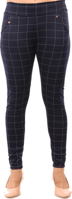 MUKHAKSH Blue Jegging(Checkered)