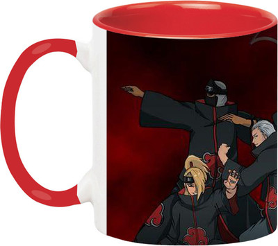 ARTBUG Akatsuki Naruto - 3041-Red Ceramic Coffee Mug(350 ml)