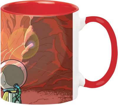 ARTBUG Rick And Morty Cartoon -3398-Red Ceramic Coffee Mug(350 ml)