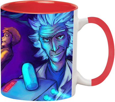 ARTBUG Rick And Morty Cartoon -3401-Red Ceramic Coffee Mug(350 ml)