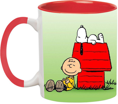 ARTBUG Snoopy Movie character - 3422-Red Ceramic Coffee Mug(350 ml)
