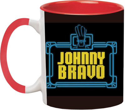 ARTBUG Johnny Bravo Cartoon -3237-Red Ceramic Coffee Mug(350 ml)