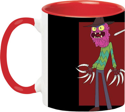 ARTBUG Rick And Morty Cartoon -3397-Red Ceramic Coffee Mug(350 ml)