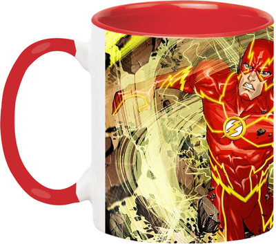 ARTBUG The Flash - 2946-Red Ceramic Coffee Mug(350 ml)