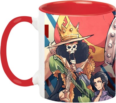 ARTBUG One Piece Cartoon -3296-Red Ceramic Coffee Mug(350 ml)