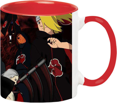 Ashvah Akatsuki Naruto - 3047-Red Ceramic Coffee Mug(350 ml)