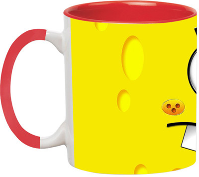ARTBUG SpongeBob SquarePants -3439-Red Ceramic Coffee Mug(350 ml)