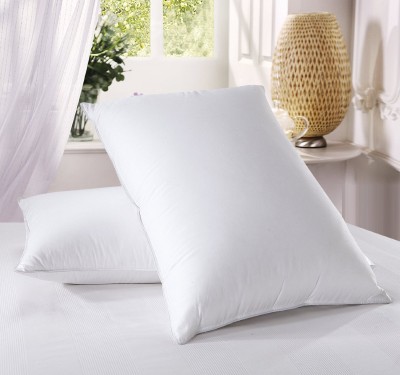 JDX Polyester Fibre Solid Sleeping Pillow Pack of 2(White)