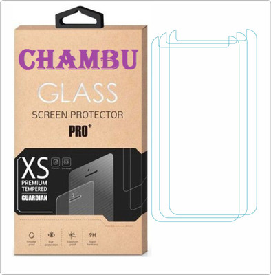 CHAMBU Edge To Edge Tempered Glass for Nokia Asha 220(Pack of 3)