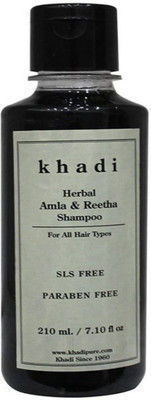 Khadi Pure Herbal Reetha Shampoo SLS-Paraben Free (Pack of 1)(210 ml)