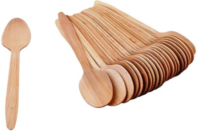 JAMBOREE Disposable Wooden Spoons Natural Wood Biodegradable Utensils Cutlery Eco-Friendly, Spoon for lunch ,dinner Functions,Parties,Wedding, Birthdays, Travel & All Multi purpose Disposable Wooden Spoon Disposable (100 pack) Disposable Wooden Wooden Spoon Set(Pack of 100)