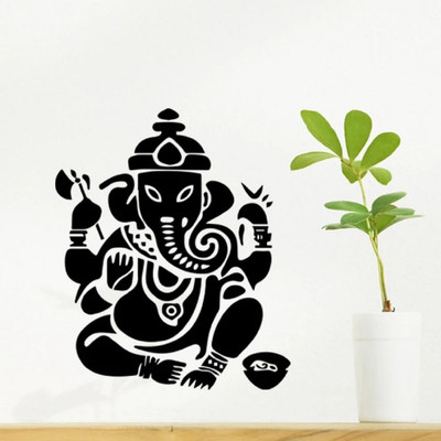 marvellous 58 cm m-blckganeshji Self Adhesive Sticker(Pack of 1)