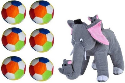 ARC combo of 6 soft And stuffed ball  - 35 cm(Multicolor)