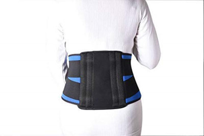 KUDIZE Lumbar Sacral (L.S.) Belt Contoured Spinal Brace Back / Lumbar Support(Blue)