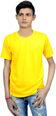 Widersoft Solid Men Round Neck Black T-Shirt