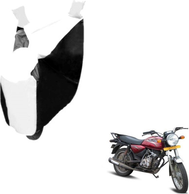 Auto Hub Two Wheeler Cover for Bajaj(Boxer, Black, White)