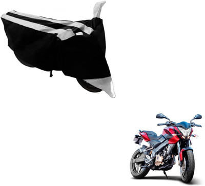 Flipkart SmartBuy Two Wheeler Cover for Bajaj(Pulsar 200 NS DTS-i, Black, Silver)