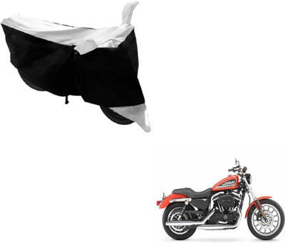Amanzo Two Wheeler Cover for Harley Davidson(XL 883, Black, White)