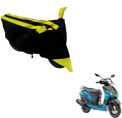 MOCKHE Two Wheeler Cover for Yamaha(Alpha, Black, Yellow)
